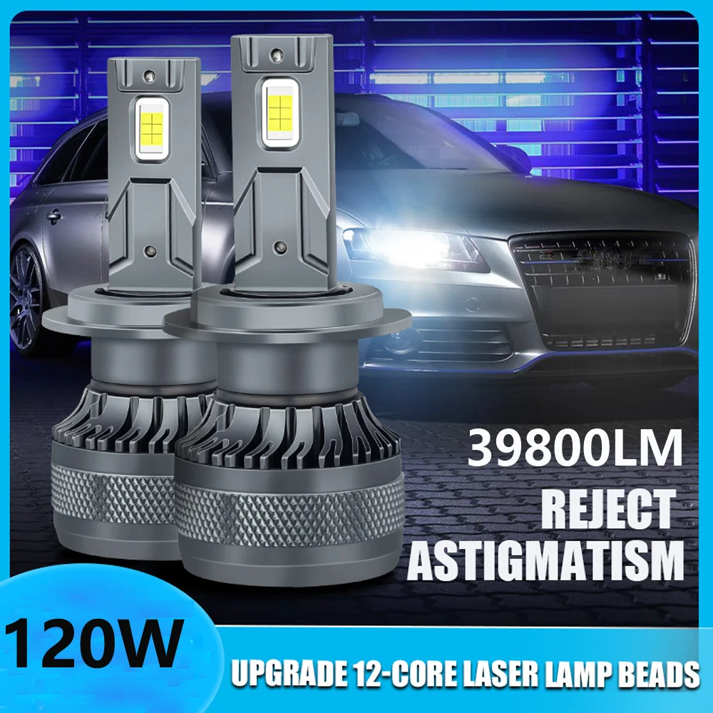 

F5 H7 LED Headlights Bulb Headlamp H1 H3 H4 H11 H9 H8 9005 HB3 9006 HB4 9012 H8 H9 Mini Car Light 12V 120W Automobiles Auto Lamp