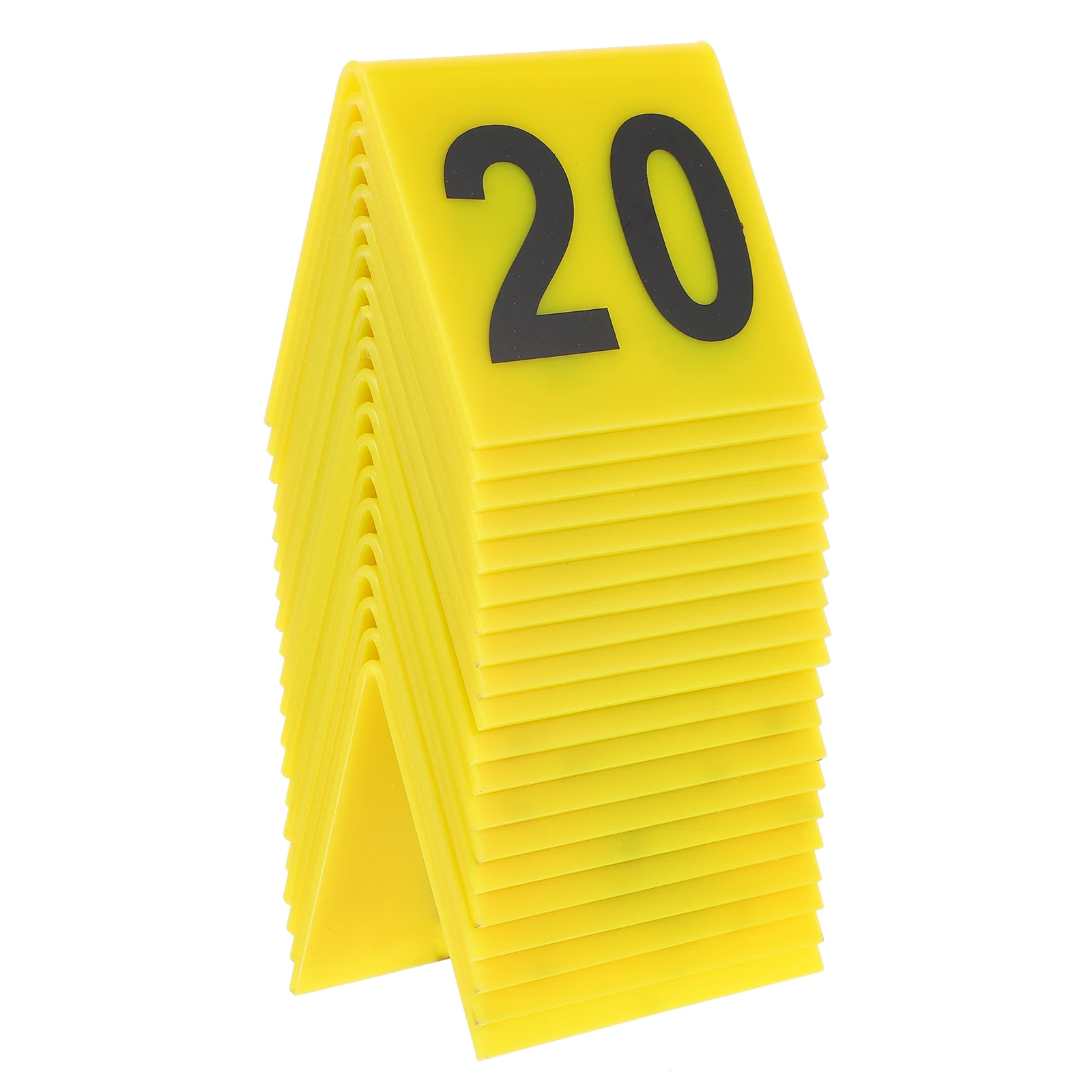 

20 Pcs Number Plate Marking Acrylic Table Markers Restaurant Numbers Picture Yellow Rustic Wedding Evidence Small