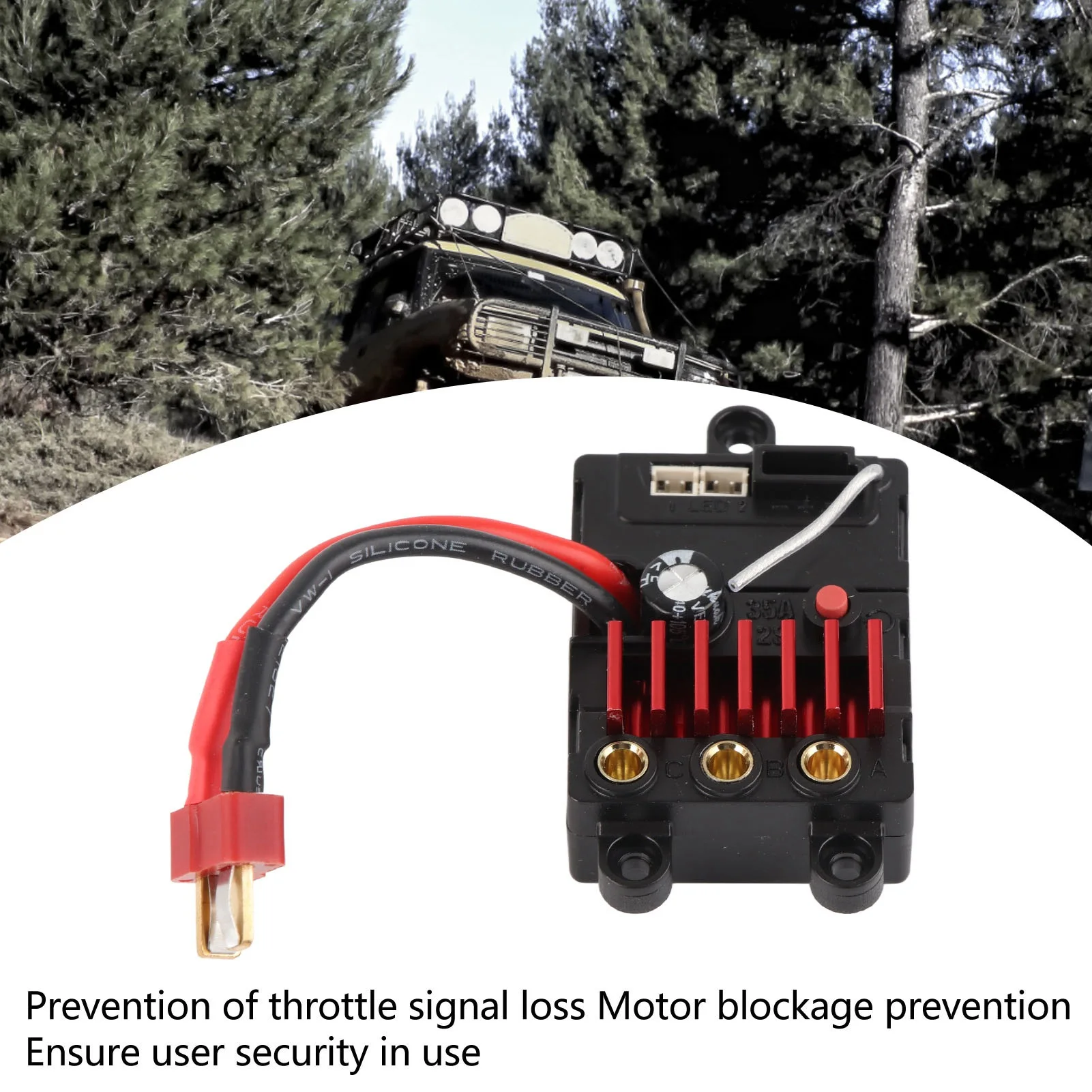 

Integrated Brushless ESC Plastic 35A 2S RC Brushless ESC Portable Speed Controller for SCY 16101 16102 16103 16201PRO 1/16 RC
