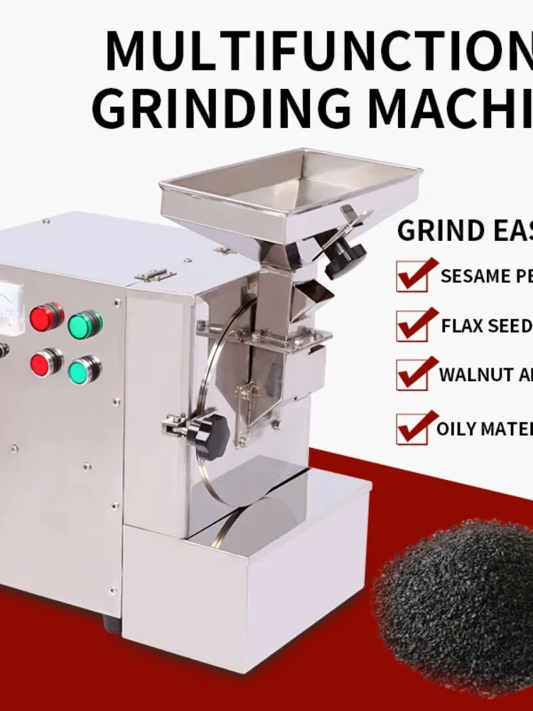 XL-910 Grain Processing Grinding Machine 10-40kg/H Commercial Stainless Steel Sesame Peanut Almond Grease Food Crusher 220V