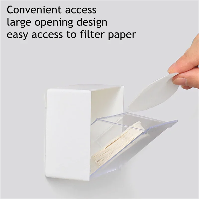 Coffee Filter Paper Storage Box Mocha Pot Round Filter Paper Storage Rack Powder Bowl Water Divider Rack Free Punching Bracket