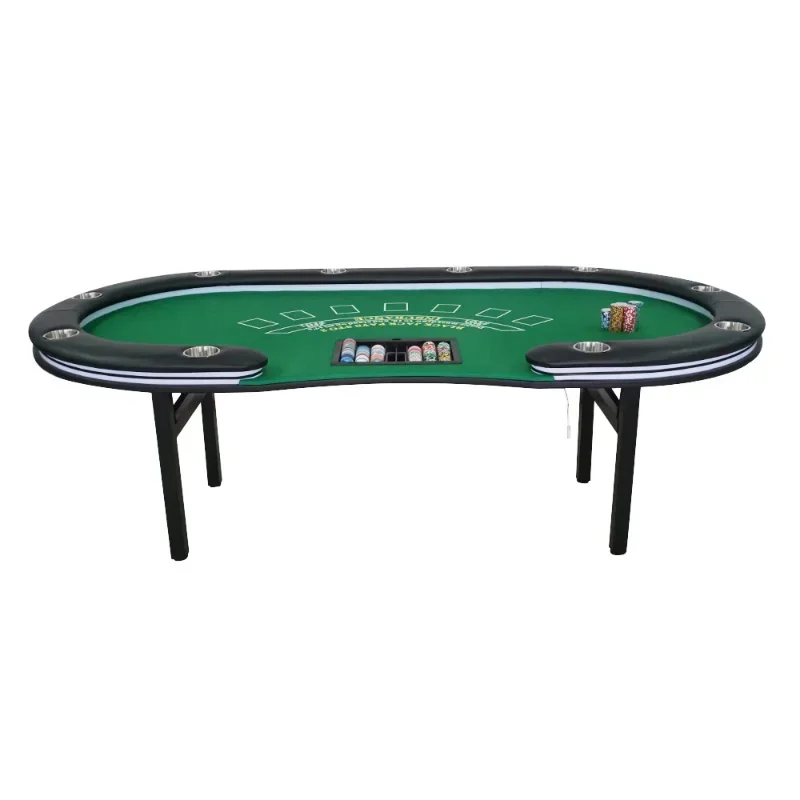 

Professional custom solid wood green tablecloth blackjack casino table other poker board game gambling table