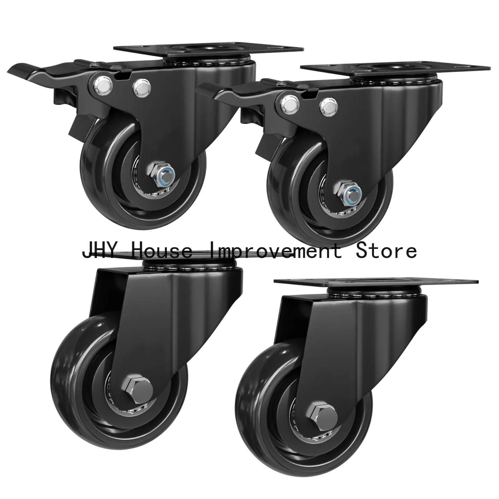 

4x Heavy Duty Swivel Castor Wheels 50mm 240kg Trolley Furniture Casters PU