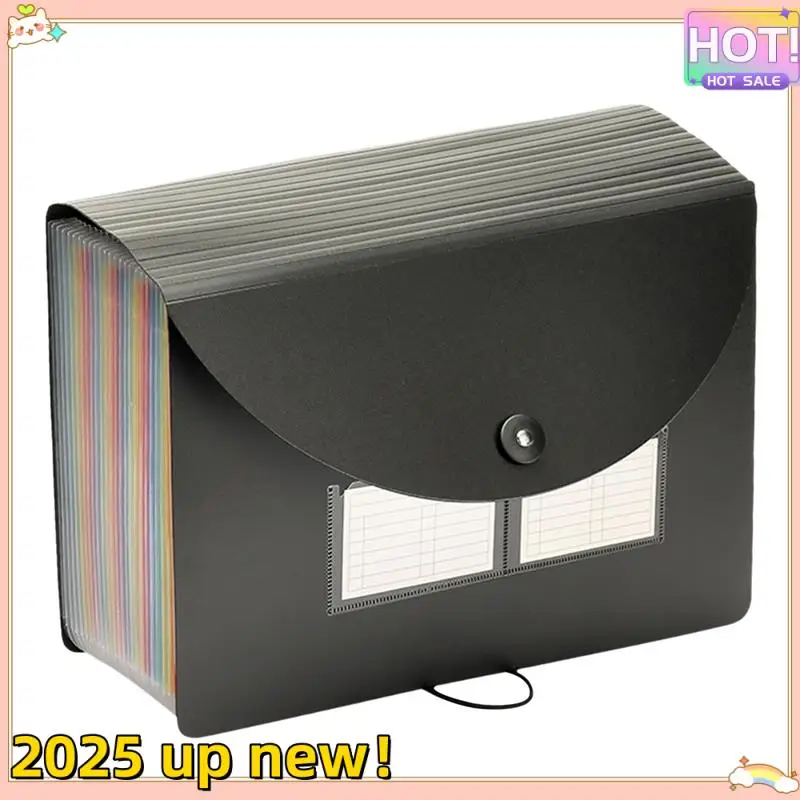 Classy-24 Pockets Expanding File Folder With Blank Labels, File Organizer With Expandable Cover, Accordion File Organizer