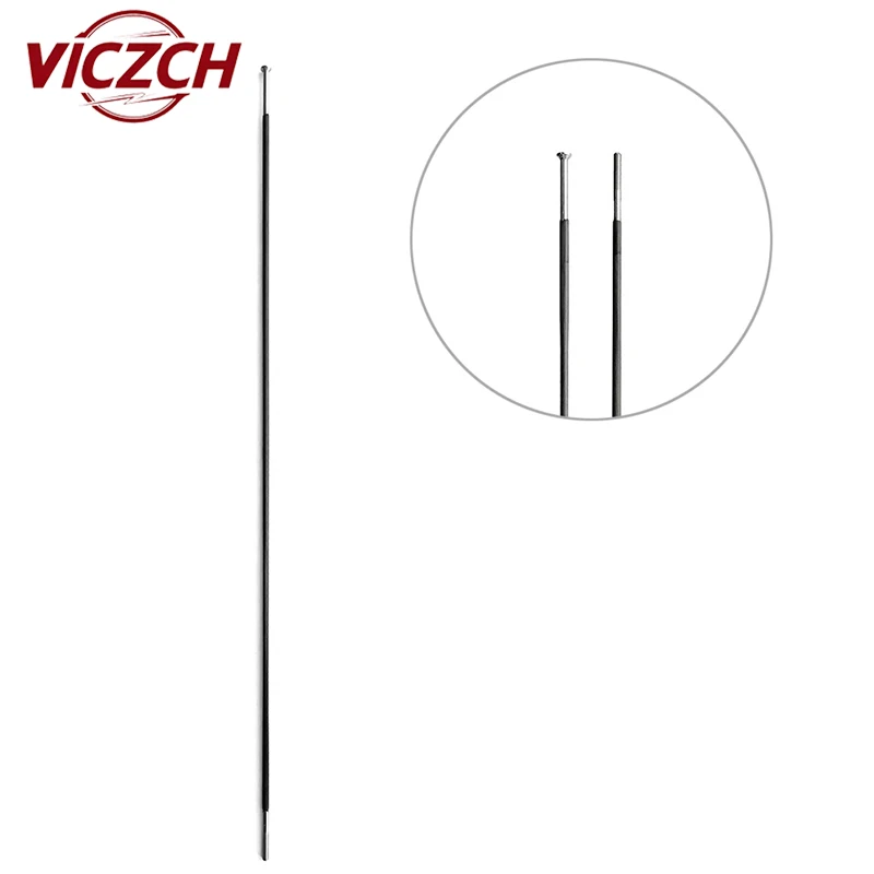 AliExpress NONE Carbon Bicycle Spokes Flat Aero Spokes Straight-Pull Head Bicycle Spokes Black Bicycle Spokes with Aluminium Caps