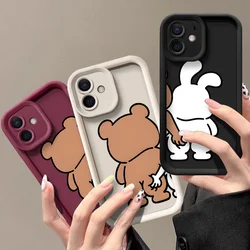 Funny Bear Bunny Couple Phone Case for Google Pixel 7A 8A 7 8 9 Pro XL 5G Cases for Pixel 8 9 PRO Shockproof Soft Silicone Cover