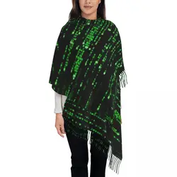 Customized Printed Binary Code The Matrix Program Scarf Women Men Winter Warm Scarves Hacker Programmer Shawls Wraps