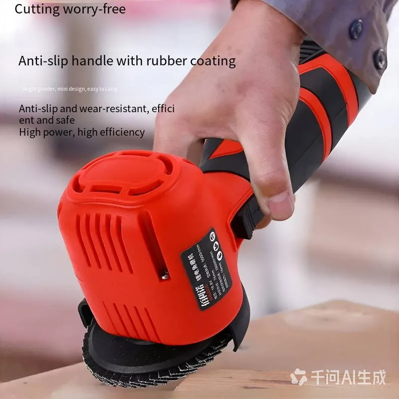Mini lithium electric angle grinder, household small rechargeable wireless cutting machine, grinder electric grinder grinder.