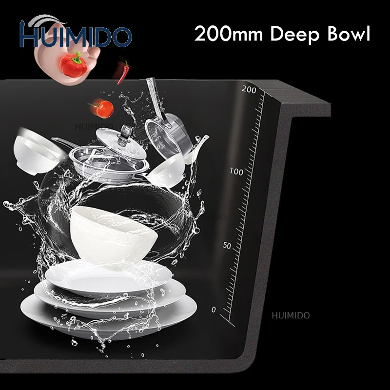 304 Stainless Steel Kitchen Sink Bar Sink Drop-in Or Undermount Single Bowl Black-Gray Sink Wash Basin For Balcony