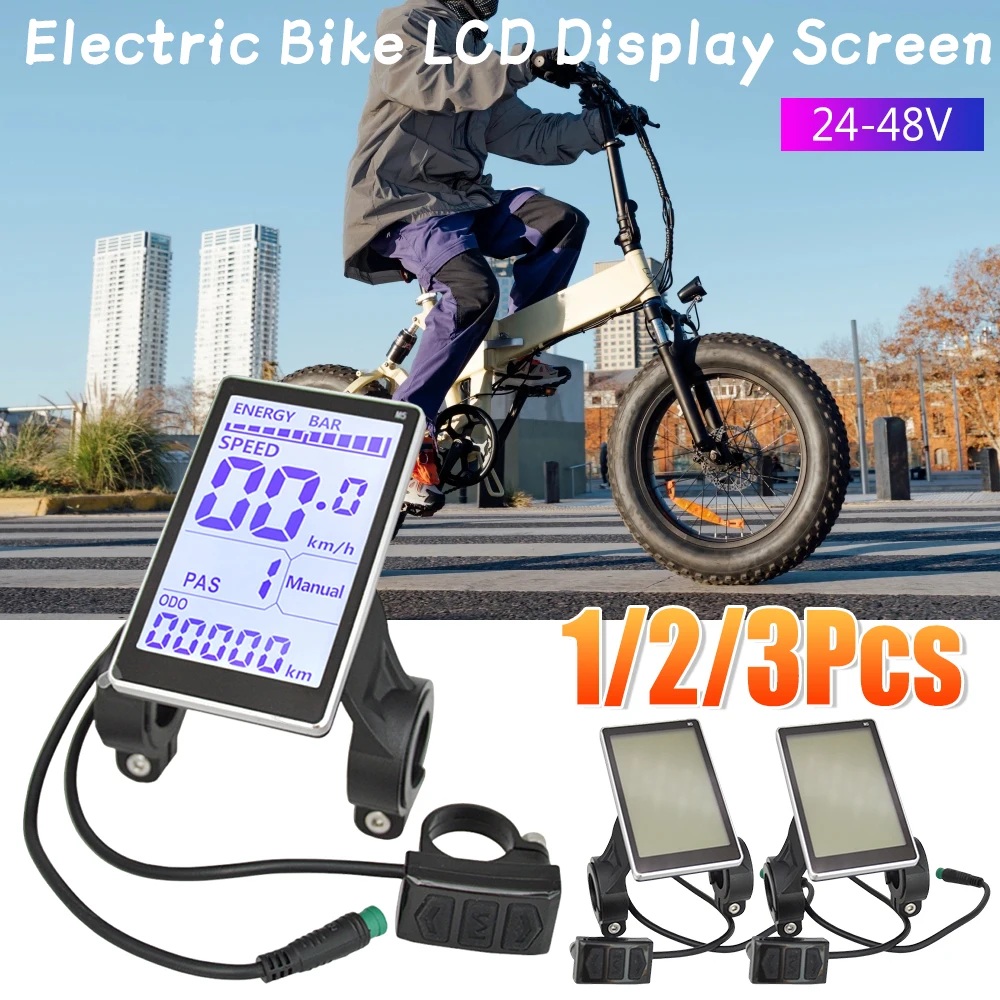 

1/2/3PCS Electric Bike LCD Display Screen 24-48V Electric Scooter Speedmeter Electric Scooter Panel Screen Ebike Accessories New