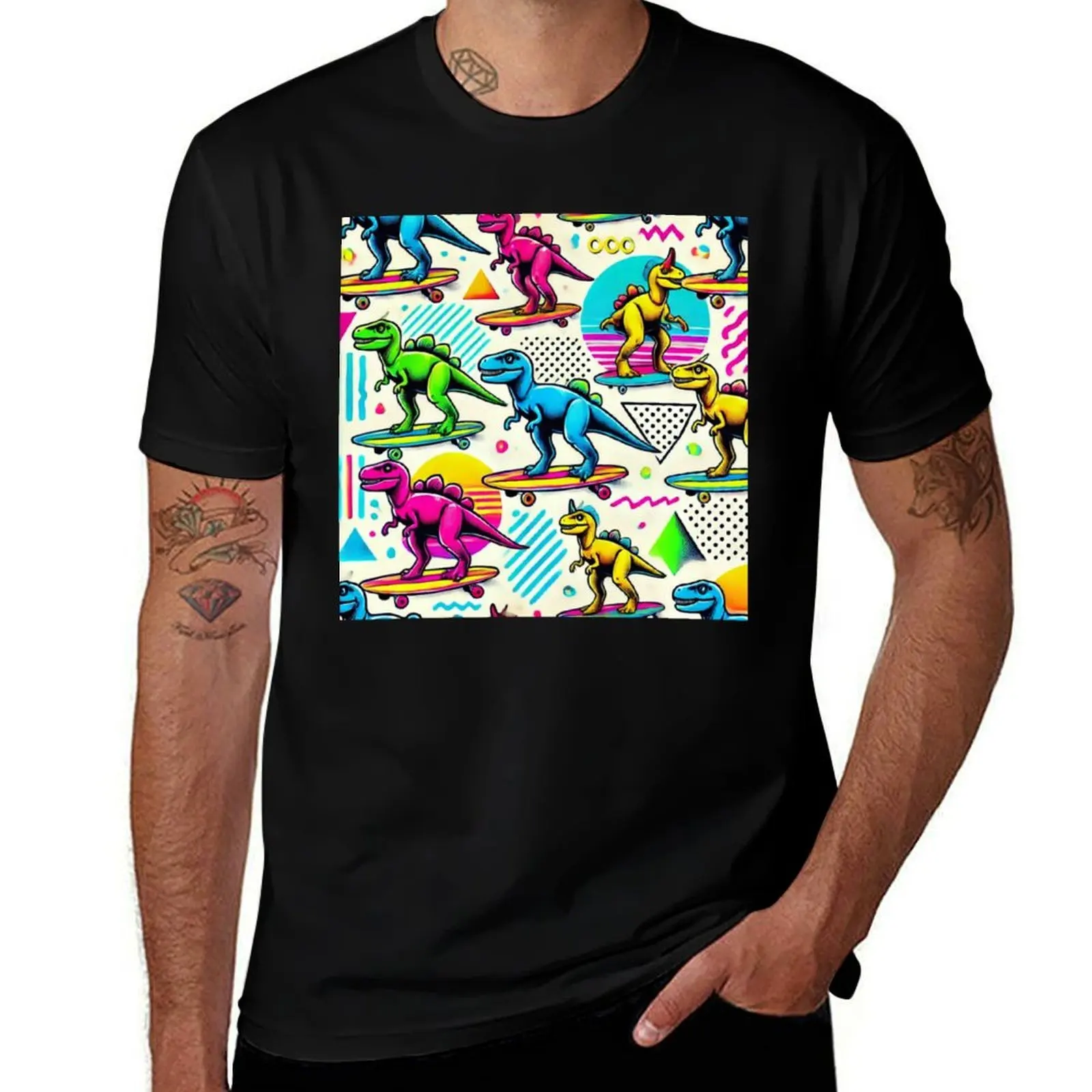 

dinosaur themed T-Shirt customizeds baggy shirts anime tshirt plain white t shirts men