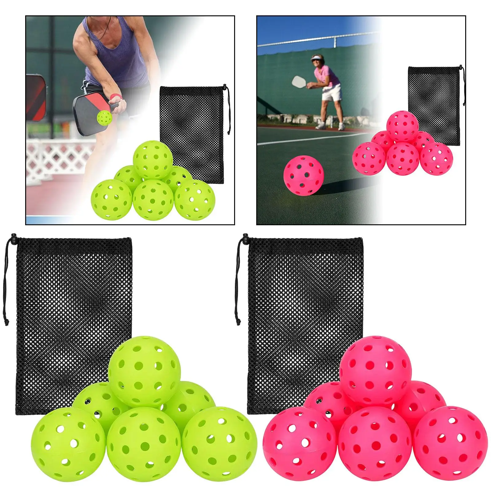 6 palline da golf professionali durevoli per palline da pickleball ricreative