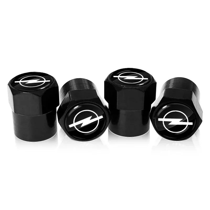 4Pcs Car Wheel Tire Valve Caps Air Stem Covers Accessories For Opel Astra j Insignia Astra g Corsa Zafira b Mokka Vivaro Meriva