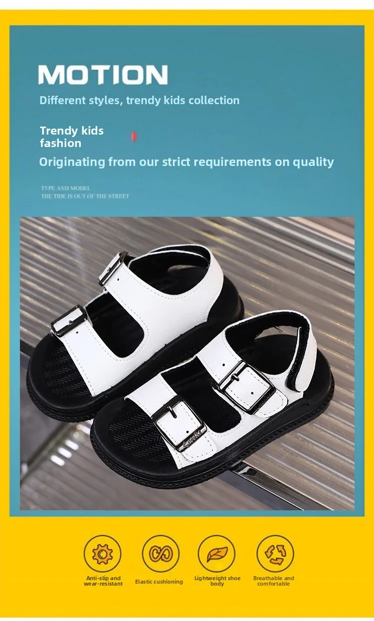 Jungen-Sandalen 2026 Neue Kinder-Strandsandalen Modische Sportliche Rutschfeste Verschleißfeste Babyschuhe 1-6 Jahre Alte Lederschuhe – Detail 7