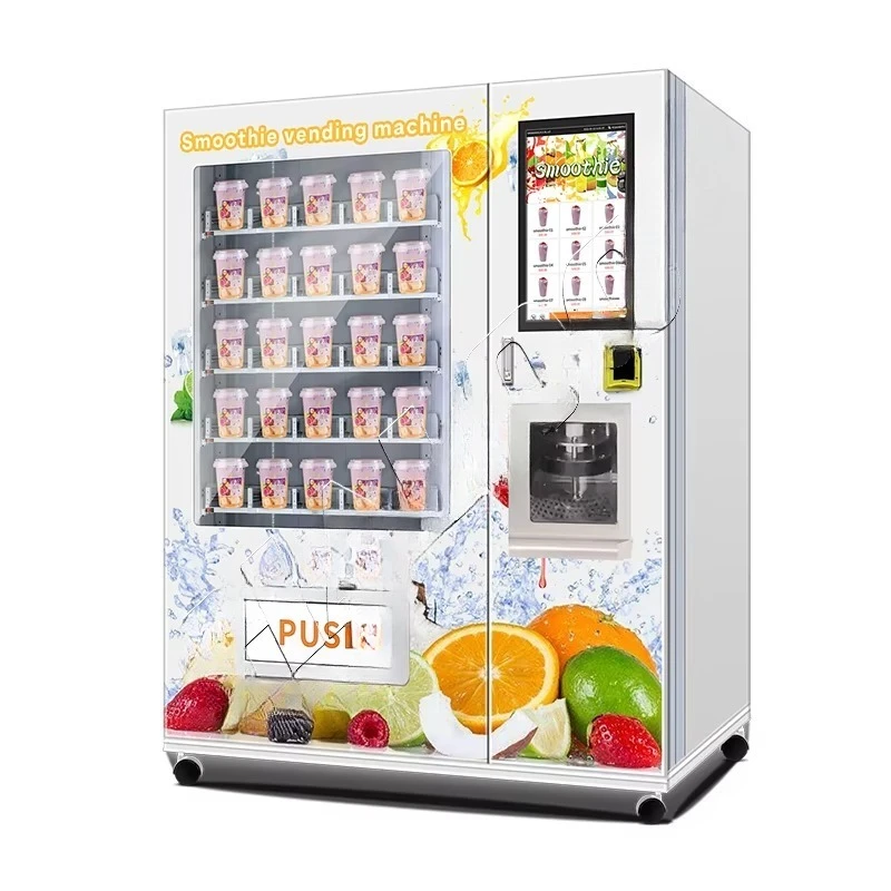 Automatic Fresh Fruit Milkshake Vending Machine Frozen Food Blender Protein Milkshake Gym Milkshake Vending Machine