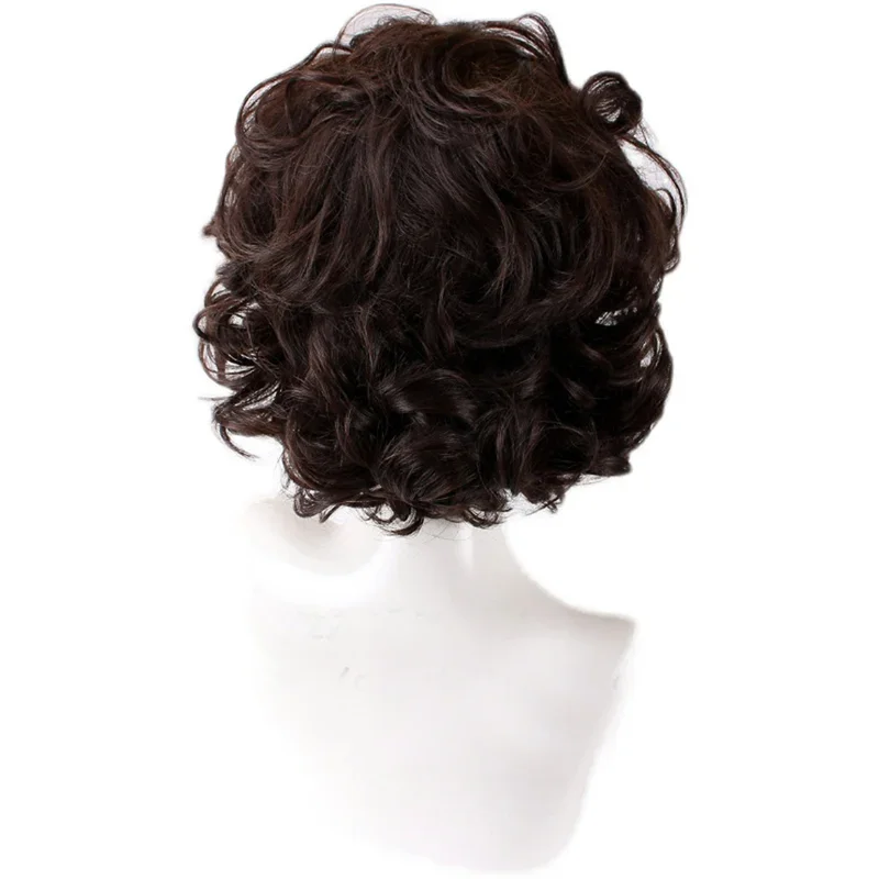 2022 New Mirabel Madrigal Cosplay Wig Short Dark Brown Curly Wig Heat Resistant Cosplay Costume Wig   Wig cap