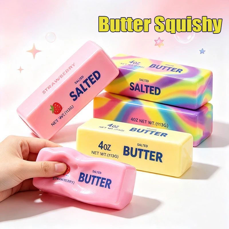 Weicher Butterstab mit langsamer Rückfederung, zum Quetschen, zur Stresslinderung, als Quetschspielzeug, lustiges Dekompressions- und Anti-Angst-Geschenk