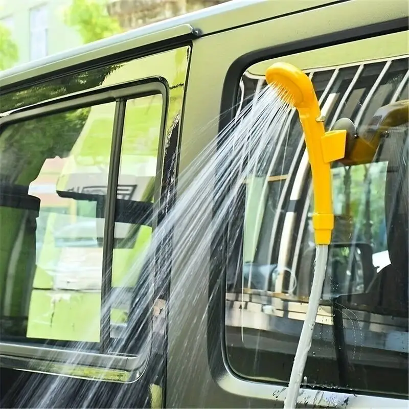 12V Portable Car Shower Outdoor Camping Travel Cleaning Tool Washer Washing With Cigarette Lighter