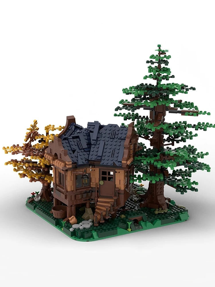 Spot MOC-61103 1909 stücke kleine partikel montage baum haus gebäude villa landschaft szene haus modell