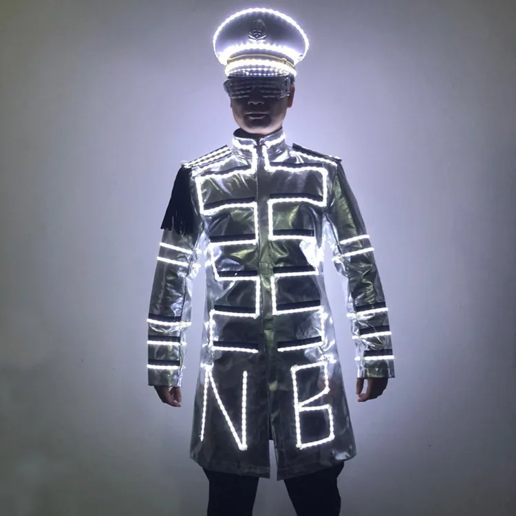 

LED luminous explosive night bar performance laser NB white light stage luminous wine clothing