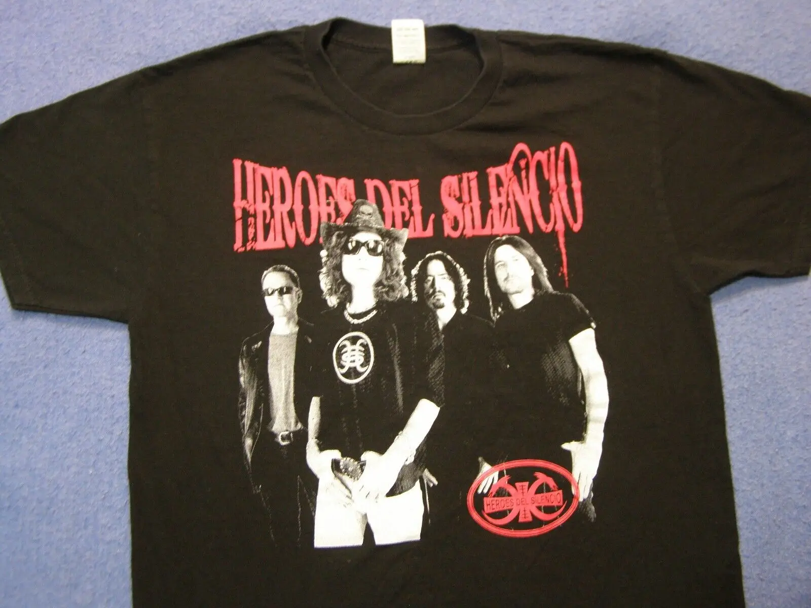 Héroes Del Silencio Concert Tour T-Shirt Spanish Rock Band Black Shirt Short Sleeve Tops Tees Cotton Print Tshirts