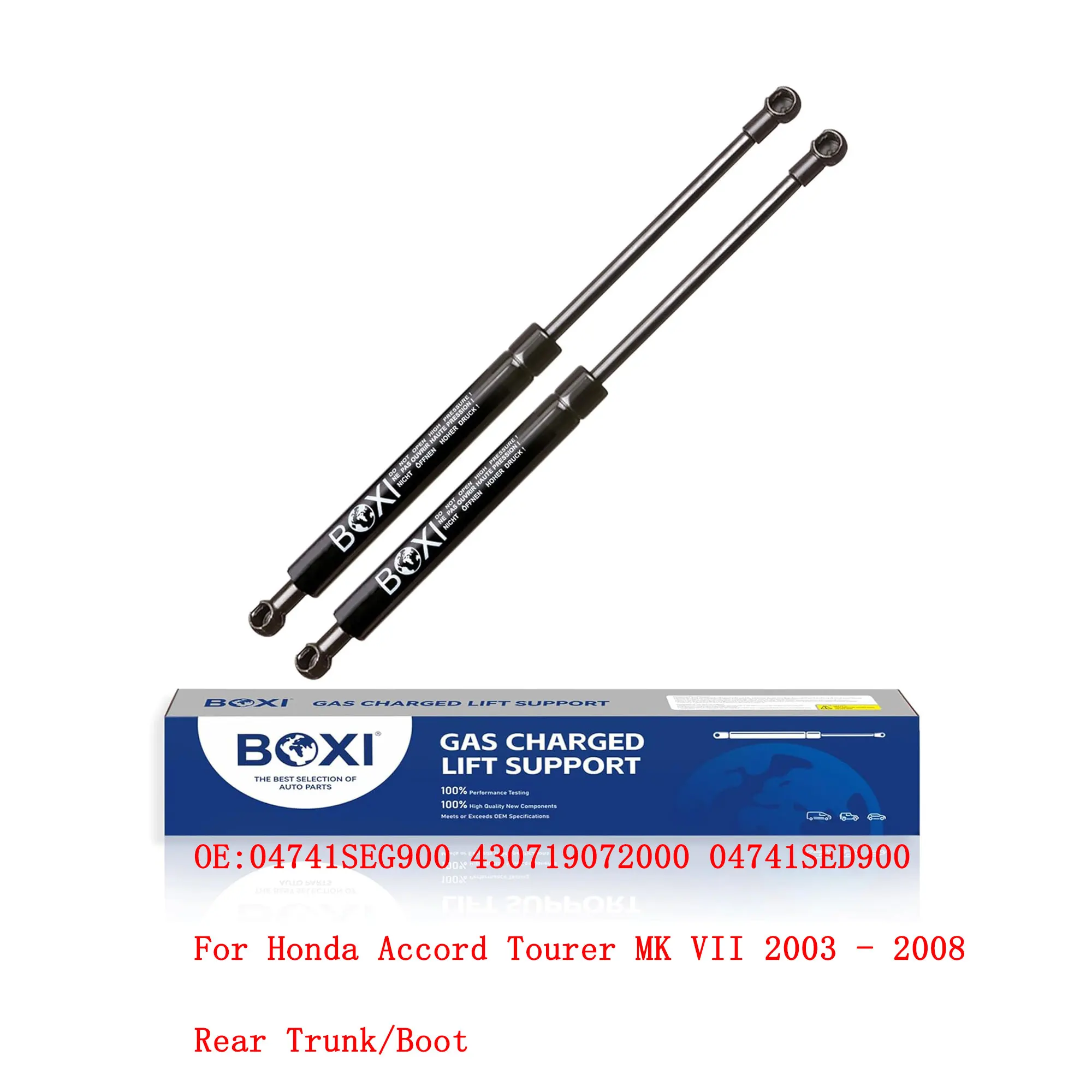 BOXI 2Pcs Boot Shock Gas Spring 04741SEG900 430719072000 04741SED900 For Honda Accord Tourer MK VII 2003 - 2008 Lift Struts