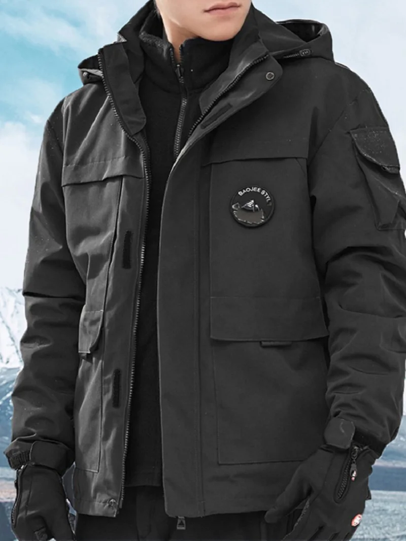 

Winter Thickened Workwear Charge Coat Men's Three in One Windproof and Waterproof Coat Outdoor Sports Mountaineering Ski Suit