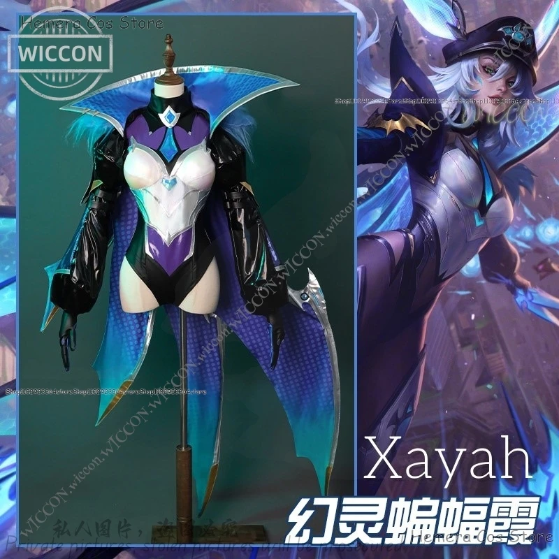 LOL Game Cosplay New Xayah The Rebel Role Play Cosplay Costume Phantom Clan Bat Halloween Party Combat Clothing Comic-Con