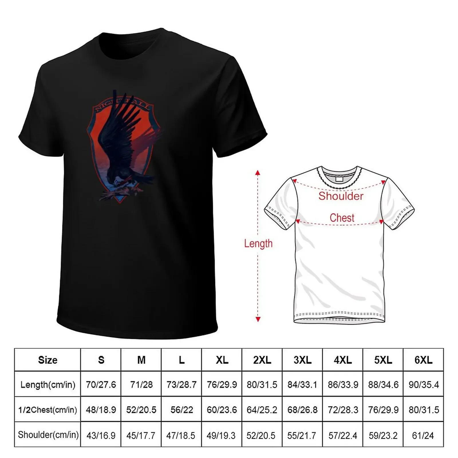 Nightfall Raven Emblem from Armored Core VI T-shirt kawaii clothes plus sizes mens workout shirts