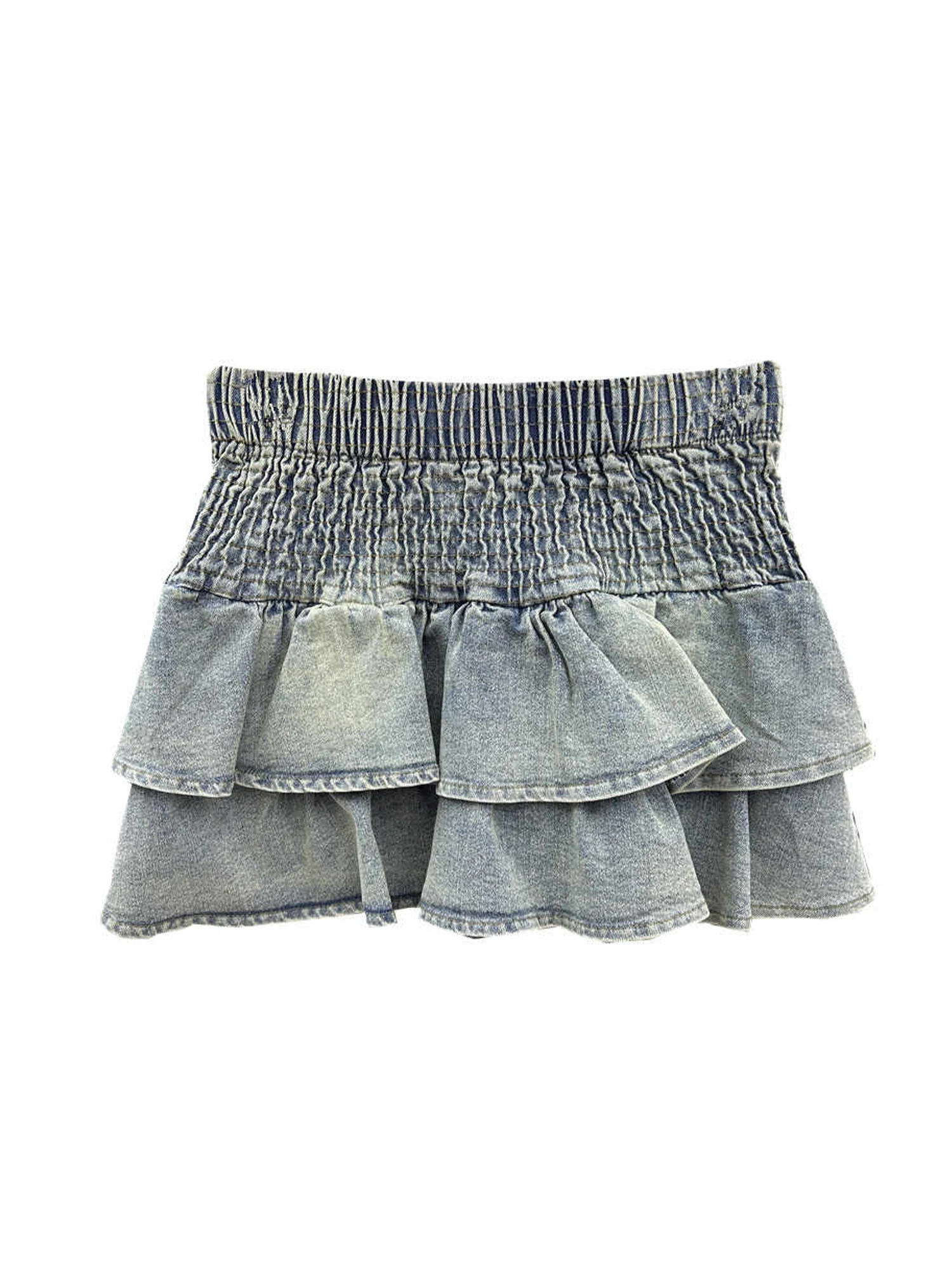 Dameskleding Blauwe denim rok Vintage Y2k Leuke strikbandage A-lijn Cowboyrok Harajuku Emo 2000s Mini Jeansrok Zomer 2025