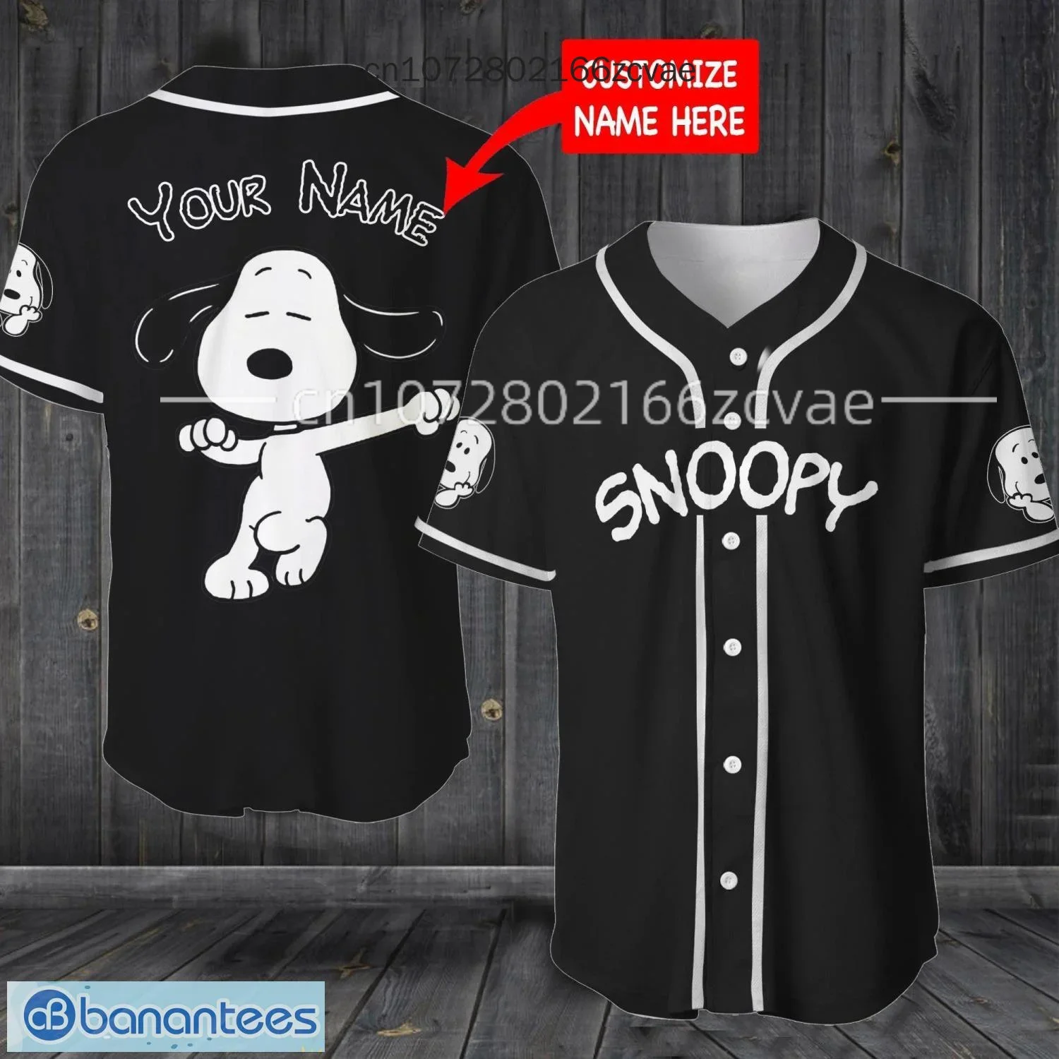 

2024 New Summer Baseball Snoopy Dog Cartoon Casual Vacation Cute Oversized Baseball Jersey Kids/Adults Halloween Shirt