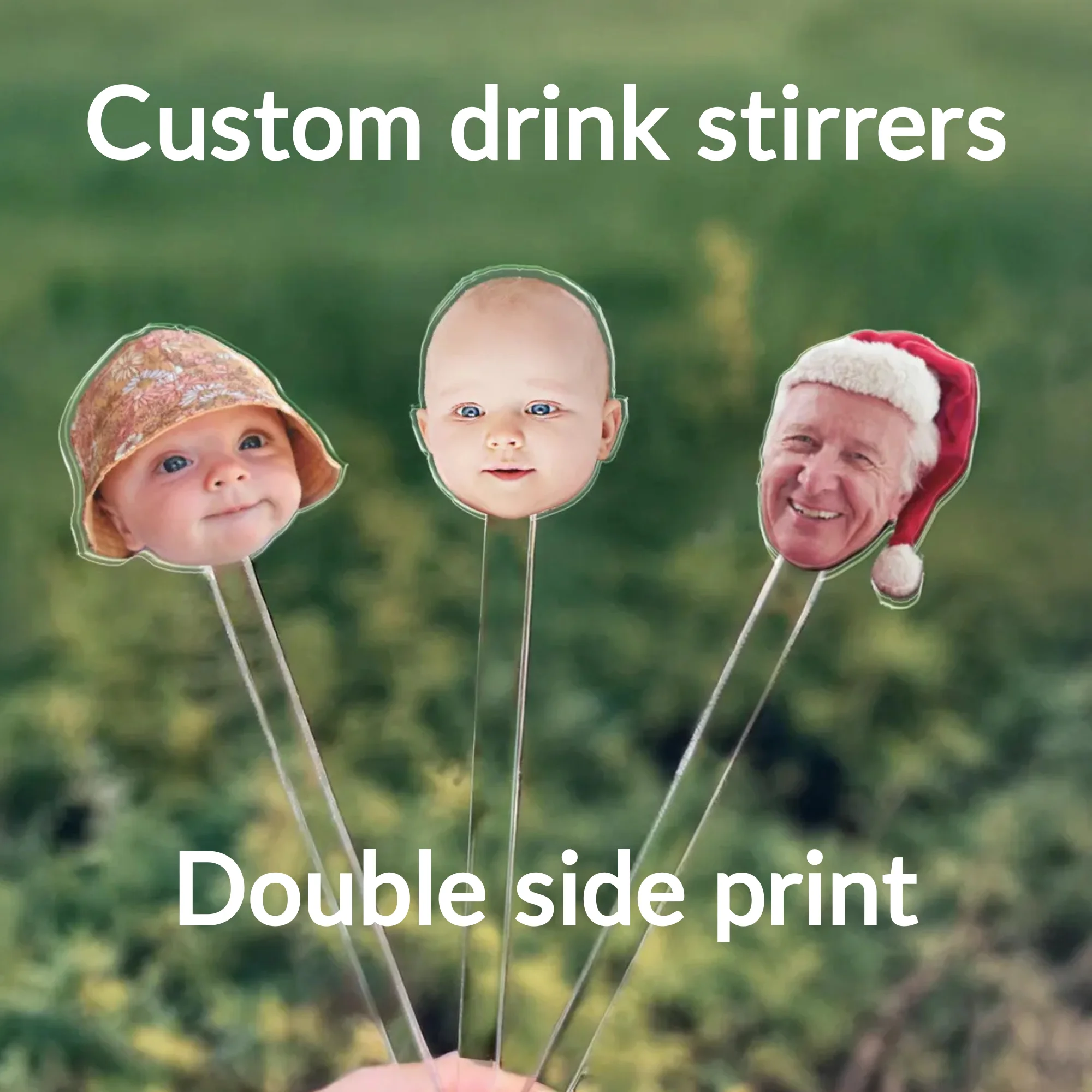 

Custom Wedding Pet Stir Sticks Personalized Cocktail Stirrers for Wedding Party Table Decoration Acrylic Drink Stirs Baptism