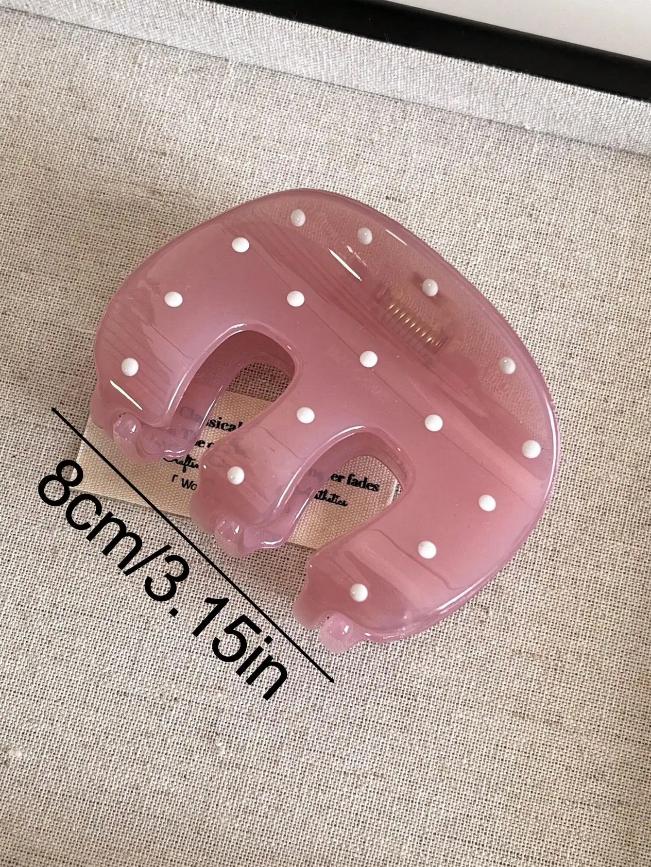 3pcs/1pc Women's 8cm/3.15in Yellow Pink White Mustard Yellow Polka Dot Exquisite Hair Clips Lightweight Plastic Hair Clips Fashion Versatile High-End Elegant Elegant Minimalist Style Solid Color Hair Claws Bathroom sc260517162137916683688