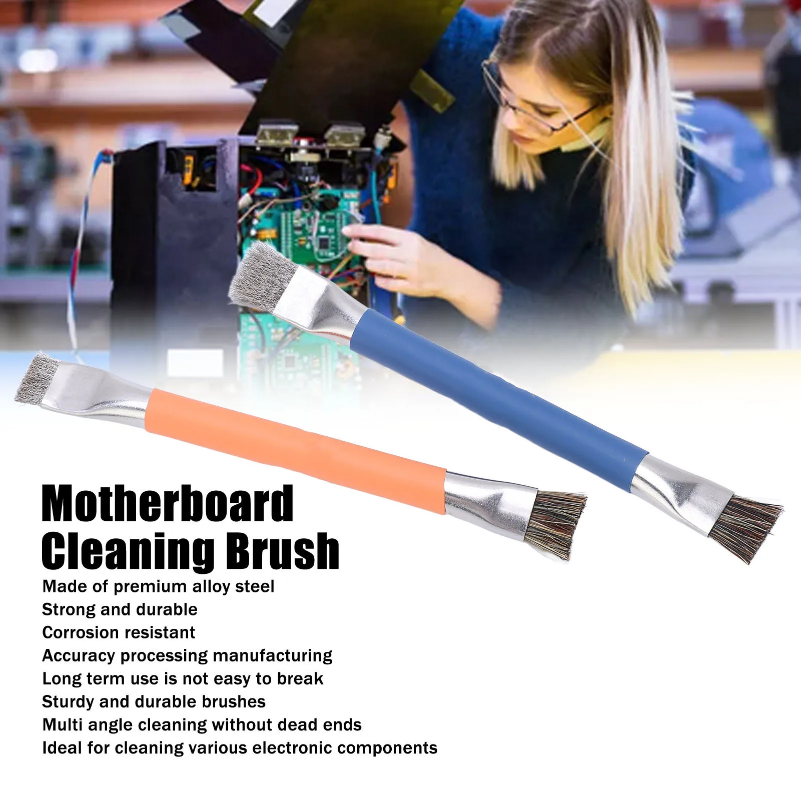 2PCS Motherboard Brush Mini Motherboard Cleaning Brush for Electron Components Electronic Repair Cleaning Tool Maintenance Brush