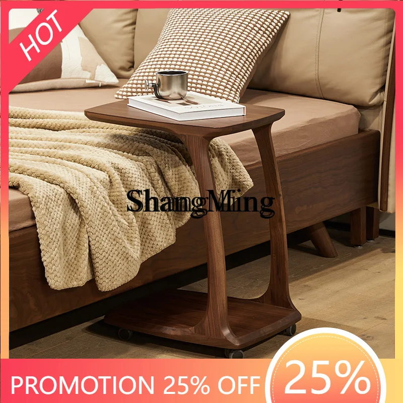 

SM household bedroom bedside small table minimalist sofa side table movable solid wood corner table