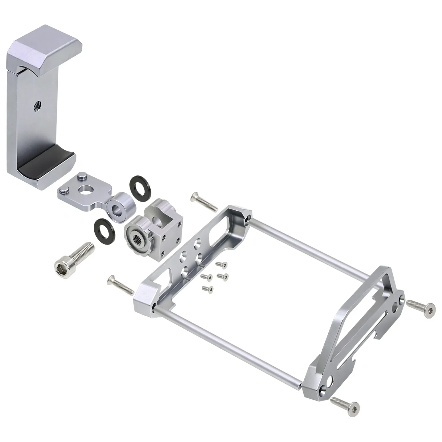 CNC Aluminum Alloy RC Remote Controller Bracket Protector Frame with Phone Stand for Flysky Noble NB4 NB4 Pro Lite NB4 Plus Tran