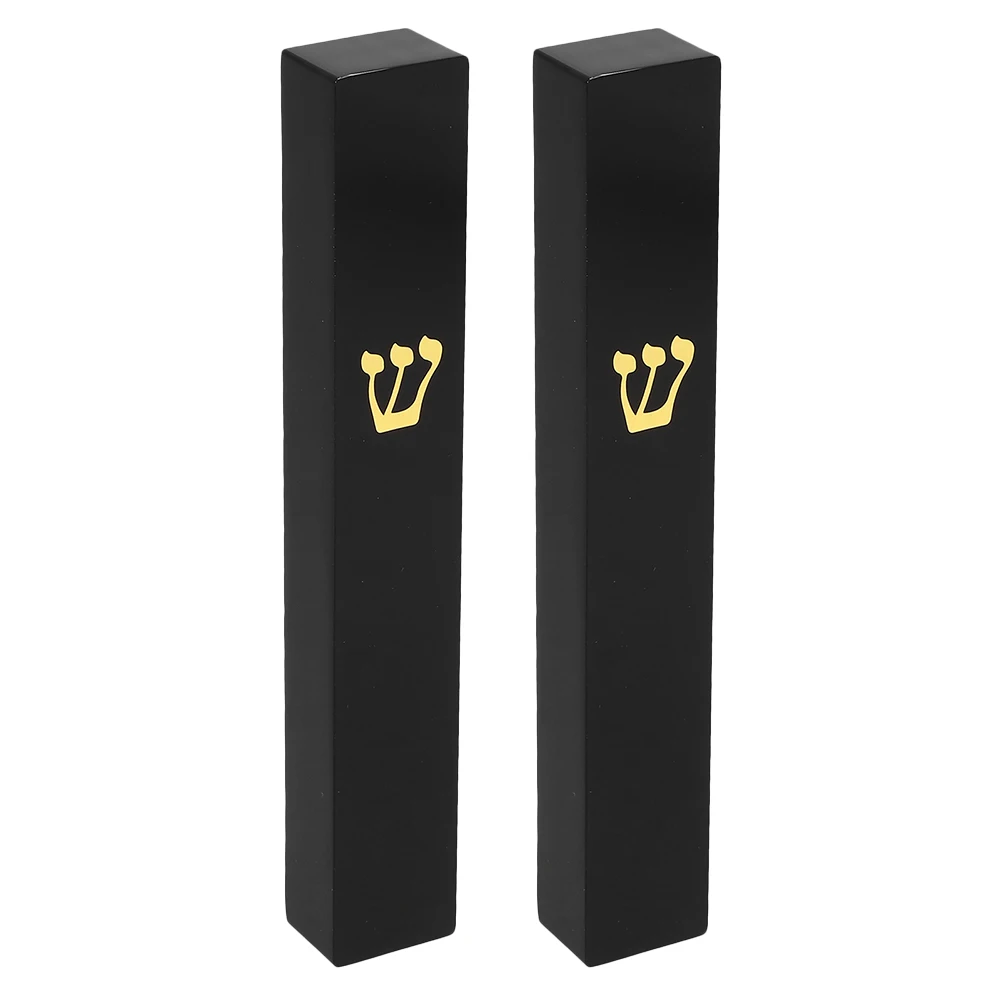 

Resin Door Post Crafts Home Decor Front Mezuzah Goal Black Hannukah Decorationsblessing Case