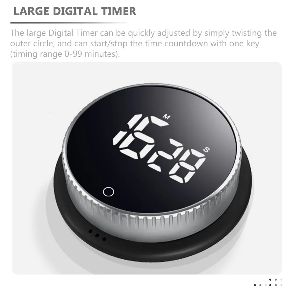 

Digital Kitchen Gym Classroom ABS Material Large Display Countdown for Cooking Fitness Productivity Timer Visual Timer for Kids