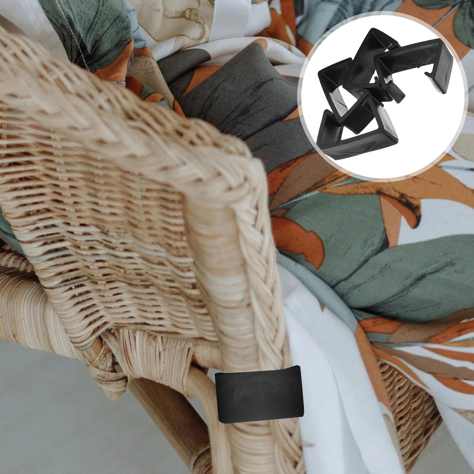 

4Pcs Patio Sofa Clamps Outdoor Furniture Clips Sectional Connectors Adjustable Rattan Wicker Furniture Fasteners