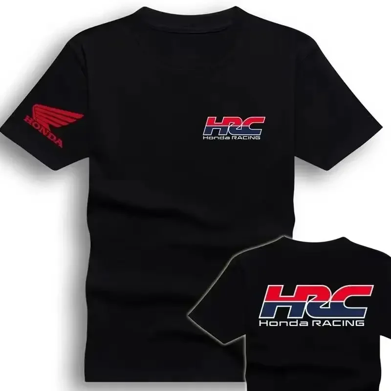 

HRC HONDA Summer Racing Motorcycle T-Shirt Men Women Short Sleeve Tees Racing Streetwear 2025 Tops Summer Men's T Shirt