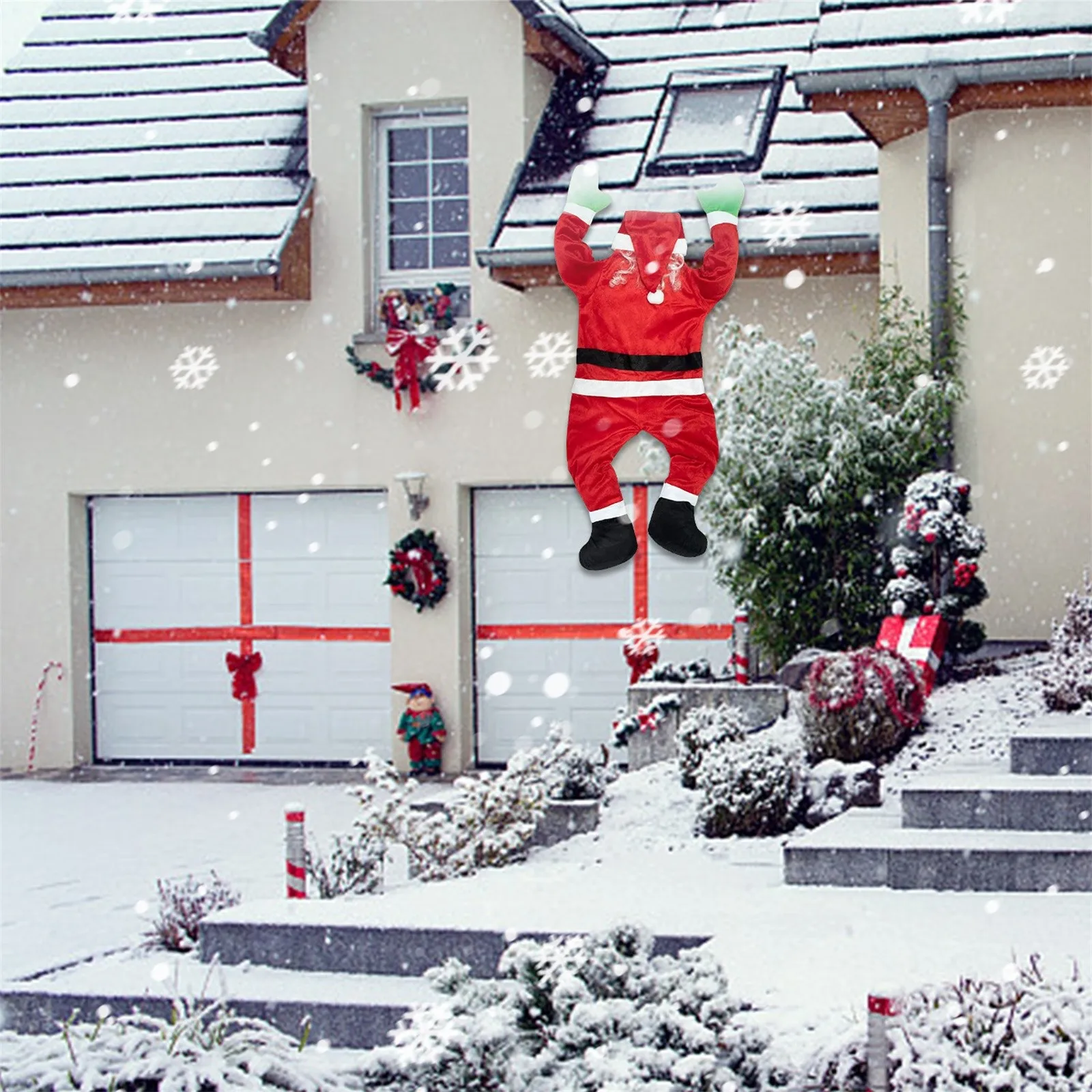 Christmas Decoration Hanging 3.6ft Santa Hanging Climbing Christmas Decoration From Roof Door Gutter Indoor Outdoor Ornament