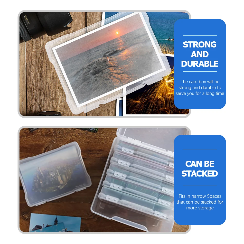 Photo Storage Box Greeting Card ganizer Containers Photo Boxes Storage Desktop Craft Supplies Scrapbooking Kits Sewing Crafts