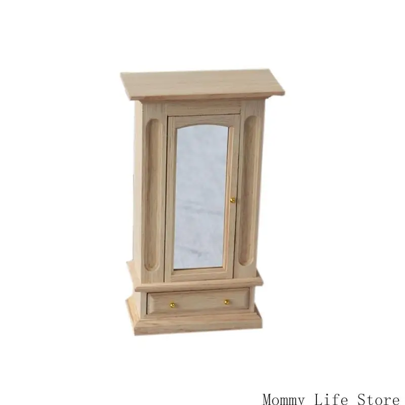 

Realistic Clothes Stand Realistic Pretend Play for Kids Role Full Mirror Model Toy 1:12 Doll House Accessories