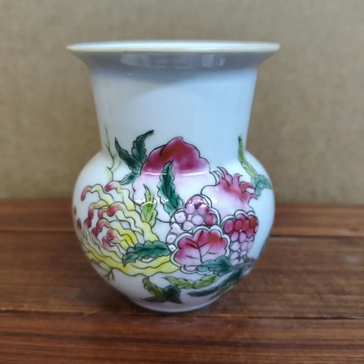 Vintage Collected Sanduo Image Decorative Bottle Jar Box With Symbol Of More Sons More Blessings More Longevity