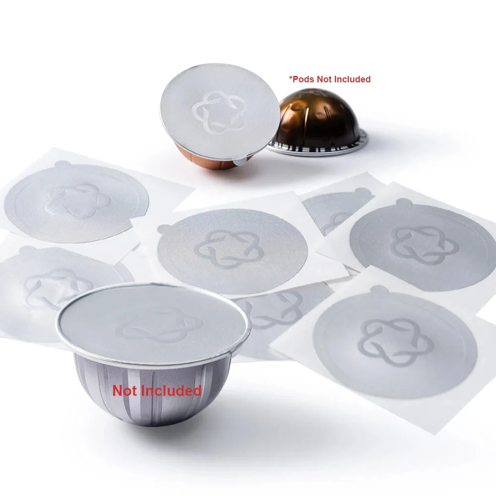 Refillable Capsules Pods Lids Aluminum foils Stickers For Nespresso Vertuo Next Automatic Coffee Cafe Machine Maker
