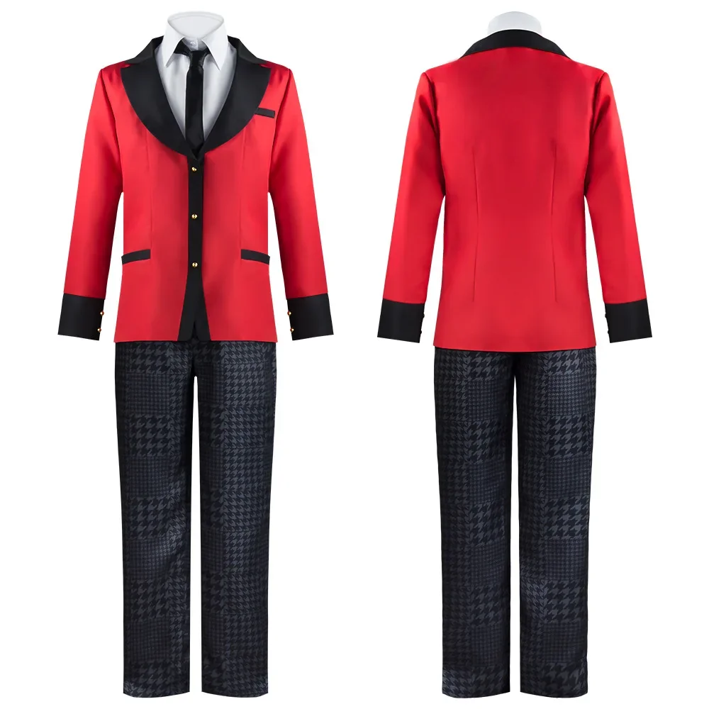 Anime kakegurui suzui ryota cosplay traje compulsivo jogador uniformes escolares ryota perucas halloween cosplay trajes para homem