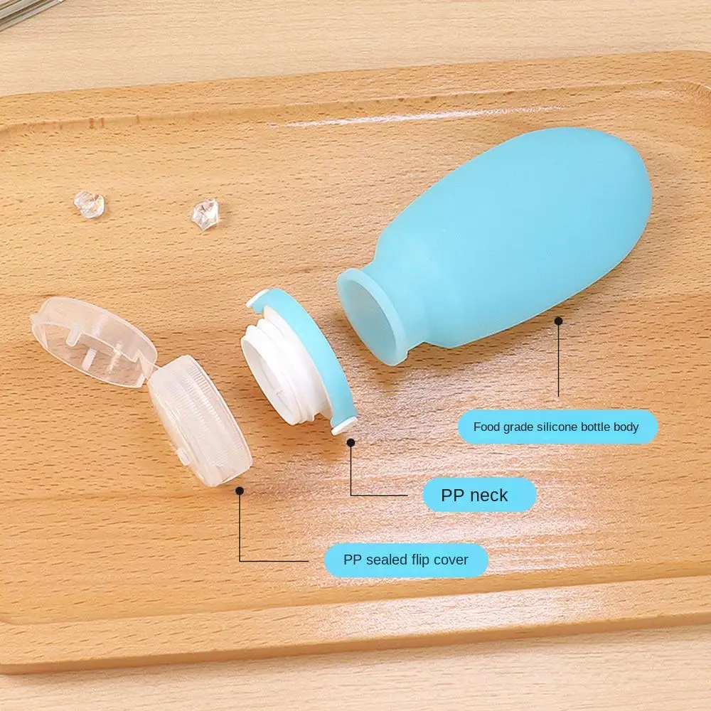 Silicone Refillable Bottles Split Bottle Leak proof strap Empty Bottle 30ml 60ml 90ml Portable Squeeze Container