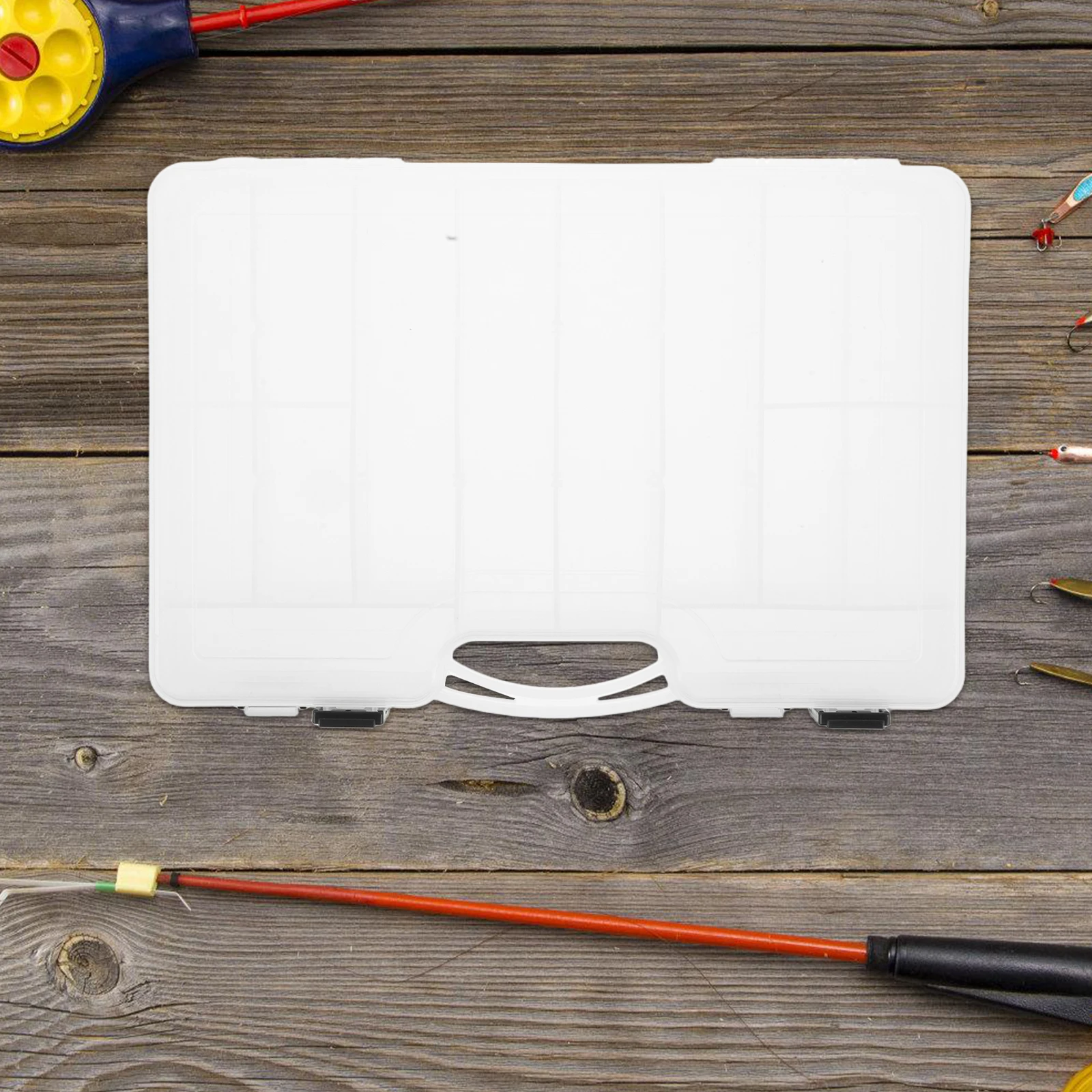 

Fishing Storage Box Clear Beads Double Sided Tackle Tray Bait Accessories Hooks Transparent