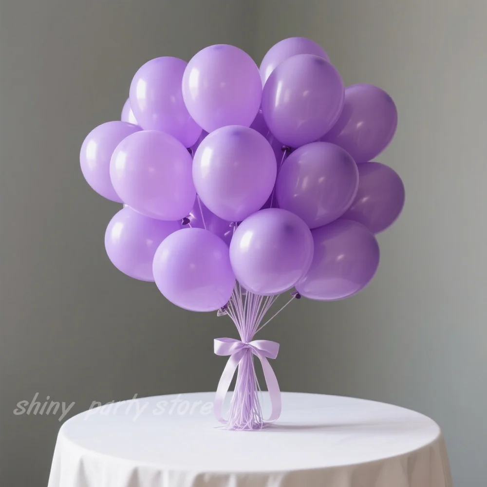 

50PCS Colorful Inflatable Air Helium Balloons Birthday Wedding Party Decor Valentine's Day Color Ribbon Balloon Accessories
