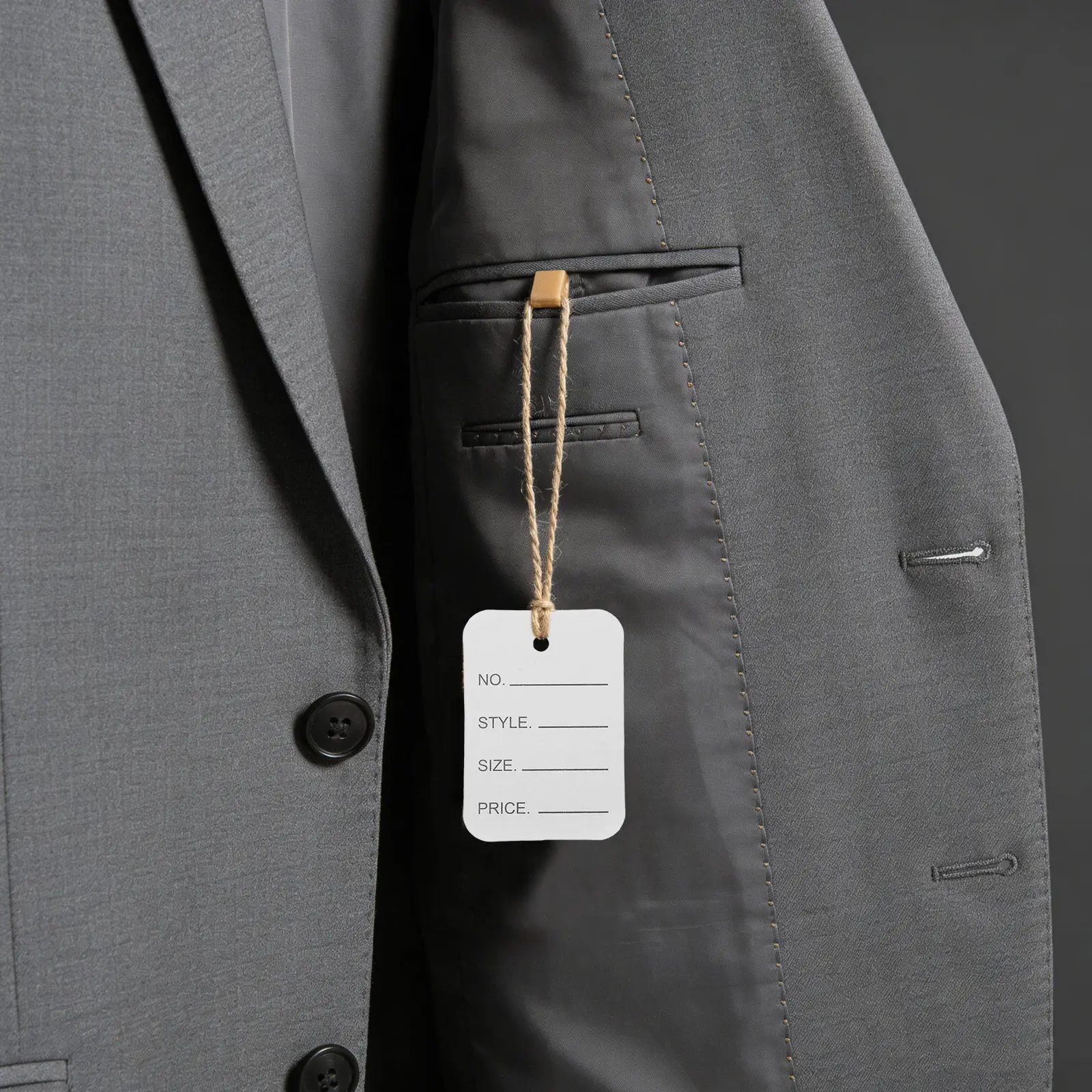 100Pcs Clothing Hang Tags Blank Writable Paper Price Labels 2x1.4 Inches Retail Store Merchandise Display Shirt Tags for Sale view 3